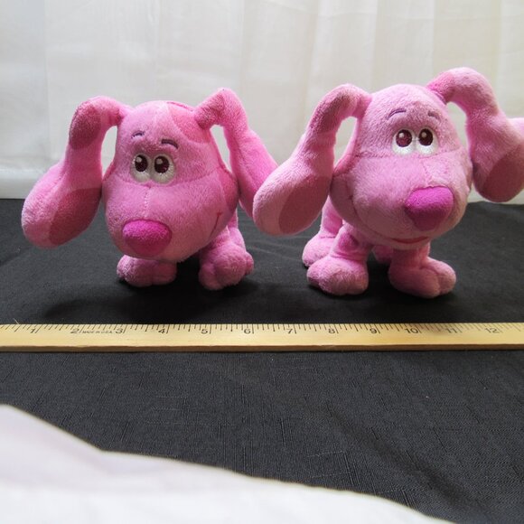 Nickelodeon Blue's Clues Magenta 7" Pink Dog Plush Stuffed Animals Toy Lot of 2 - Picture 12 of 16